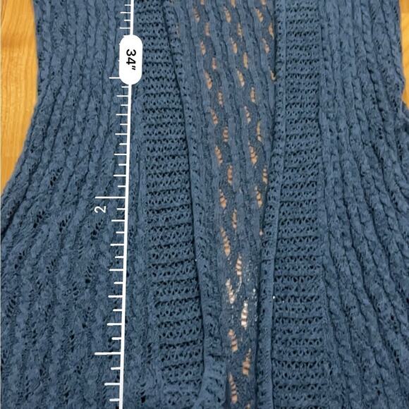 Coldwater Creek Crochet DusterOpen Front Cardigan Womens  M - Picture 8 of 8